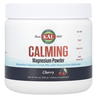 KAL, Magnésio Calmante em Pó, Cereja, 256 g (9 oz)