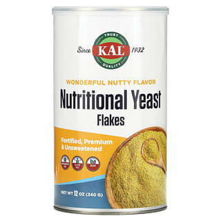 KAL, Nutricional, Flocos de Levedura, Sem Açúcar, 340 g (12 oz)