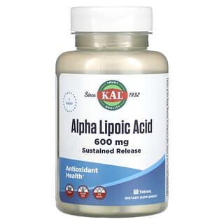 KAL, Acide alpha-lipoïque, 600 mg, 60 comprimés
