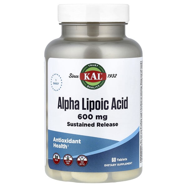 Alpha Lipoic Acid, 600 mg, 60 Tablets