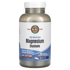 KAL, Hochabsorbierendes Magnesiumglycinat, 180 Weichkapseln