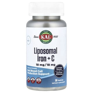 KAL, Liposomal Iron + C, 30 VegCaps