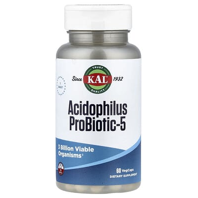 KAL, Acidophilus ProBiotic-5, 60 VegCaps