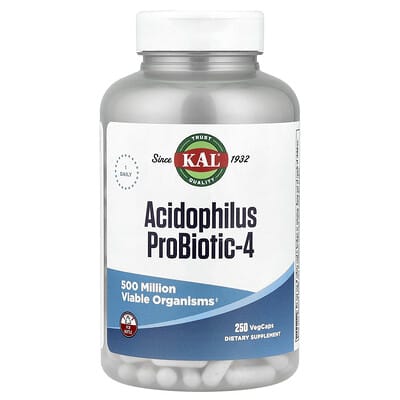 KAL, NCFM Probiotics - 4, 250 Vegetarian Capsules