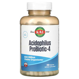 KAL, Acidophilus Probiotic-4, 250 VegCaps