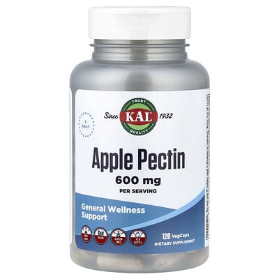 KAL, Apple Pectin, 120 veg caps (300 mg per veg cap)
