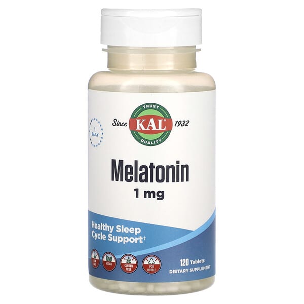 KAL, Melatonin, 1 mg, 120 Tablets