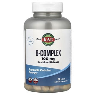 KAL, B-Complex, 100 mg, 120 Tablets