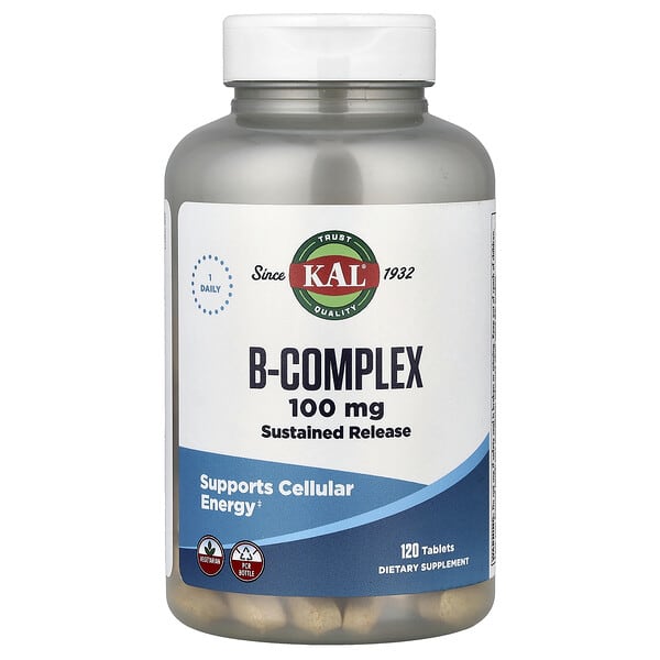 B-Complex, 100 mg, 120 Tablets