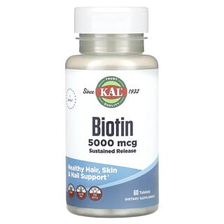KAL, Biotin, verzögerte Freisetzung, 5.000 mcg, 60 Tabletten