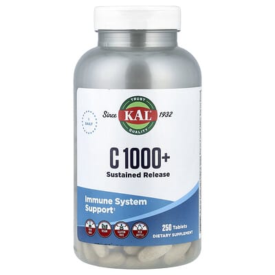 KAL, C 1000+, Extended Release, 250 Tablets