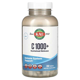 KAL, C 1000+ Sustained Release, 250 Tablets