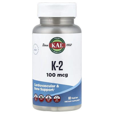 KAL, K-2, 100 mcg, 60 vegetarian capsules