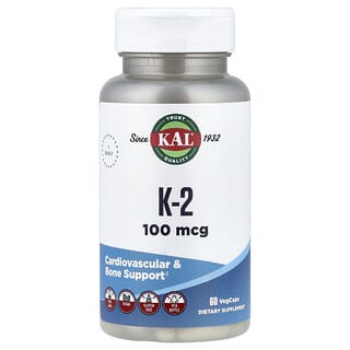 KAL, K-2, 100 μg, 60 VegCaps