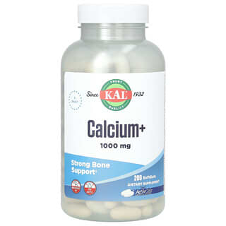 KAL, Calcium+, 1000 mg, 200 cápsulas blandas (333 mg por cápsula blanda)