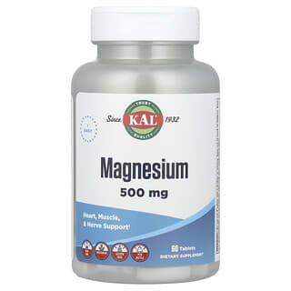 KAL, Magnésium, 500 mg, 60 Comprimés