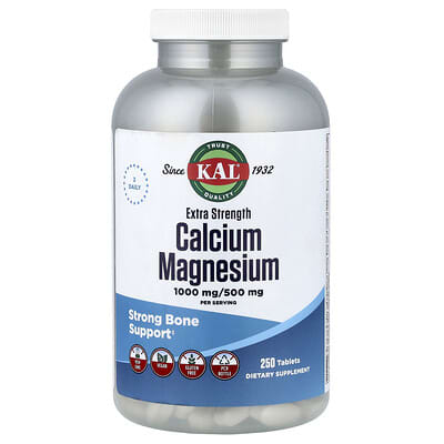 KAL, Calcium Magnesium, Extra Strength, 250 Tablets