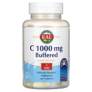 KAL, C, буферизованный, 1000 мг, 100 таблеток