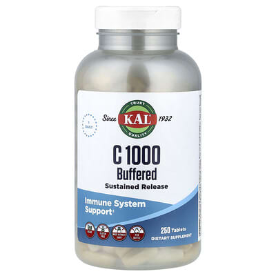 KAL, C 1000 Sustained Release, Buffered, 250 Tablets