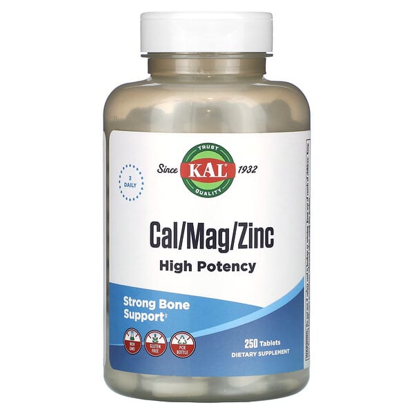 KAL, 鈣/鎂/鋅，高活性，250 片