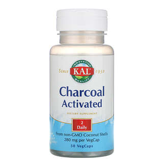 KAL, 활성탄(Charcoal Activated), 280 mg, 50 베지캡