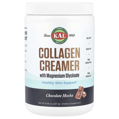 KAL, Magnesium Glycinate Collagen Creamer, Chocolate Mocha, 8.36 oz (237 g)