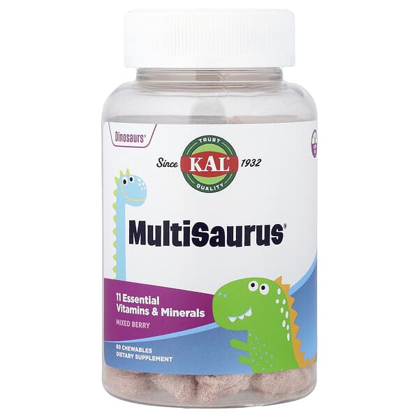 KAL, MultiSaurus®, Mixed Berry, 60 Chewables