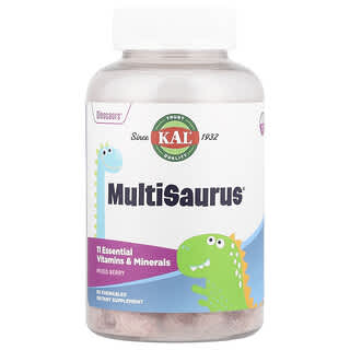 KAL, MultiSaurus, Mélange de baies, 90 comprimés à croquer