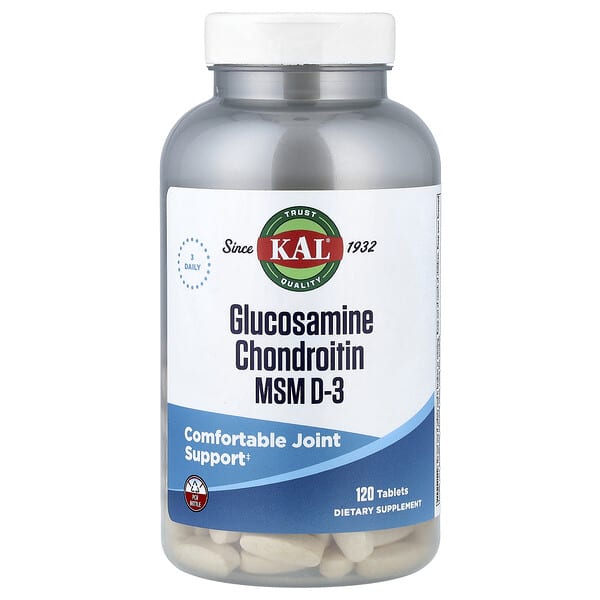 Glocosamine Chondroitin MSM D-3, 120 Tablets