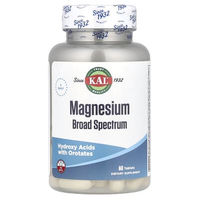 KAL, Full Spectrum Magnesium, 400 mg, 60 Tablets (200 mg each)