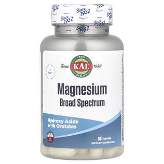 KAL, Magnesio ad ampio spettro, 400 mg, 60 compresse (200 mg per compressa)