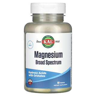 KAL, Magnesium Broad Spectrum, 60 Tablets