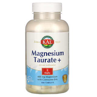 KAL, Magnesium Taurate+, 200 mg, 180 comprimés