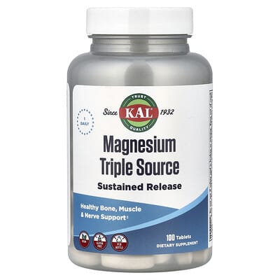KAL, Magnesium Triple Source, 100 Tablets