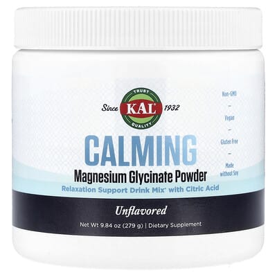 KAL, Soothing Magnesium Glycinate Powder, Original Flavor, 9.84 oz (279 g)