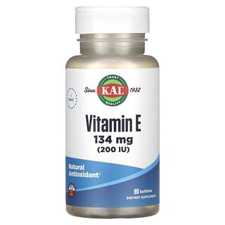 KAL, Vitamine E, 134 mg (200 UI), 90 capsules à enveloppe molle