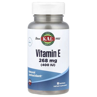 KAL, Tocopheryl Acetate, 268 mg (400 IU), 90 Softgels