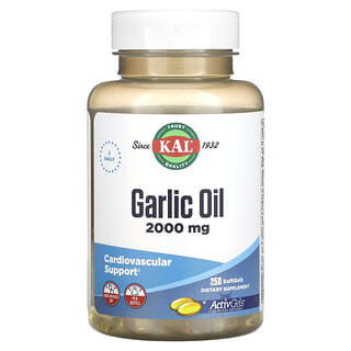 KAL, Aceite de ajo, 2000 mg, 250 cápsulas blandas