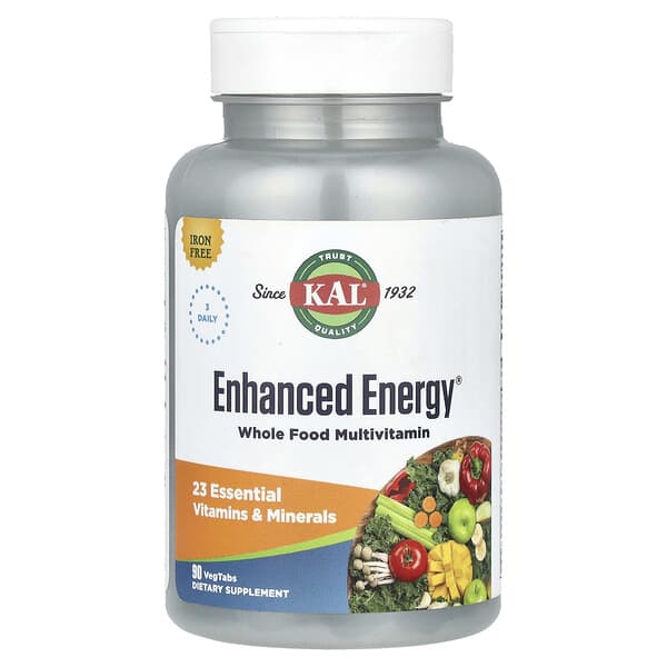 Enhanced Energy®, Whole Food Multivitamin, Iron Free, 90 VegTabs