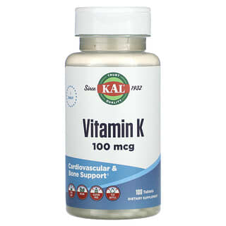 KAL, Vitamin K, 100 mcg, 100 Tablets