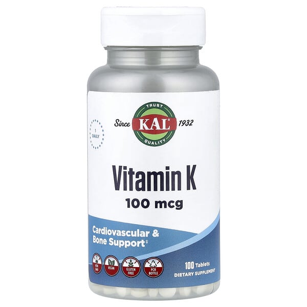 Vitamin K, 100 mcg, 100 Tablets