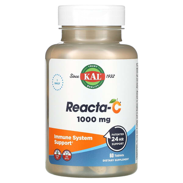 KAL‏, Reacta-C, 1,000 mg, 60 Tablets