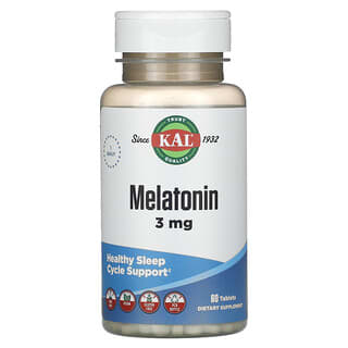 KAL, Melatonin, 3 mg, 60 Tablets