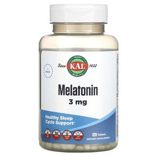 KAL, Mélatonine, 3 mg, 120 comprimés