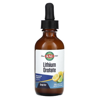 KAL, Lithium Orotate Drops, Lemon-Lime, 2 fl oz (59 ml)