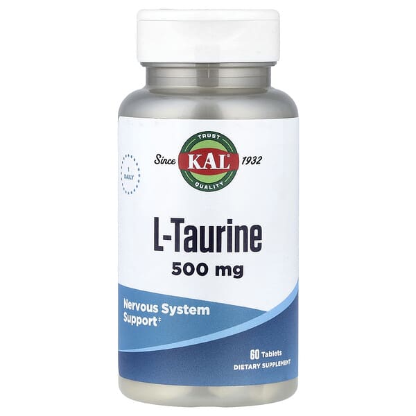 L-Taurine, 500 mg, 60 Tablets