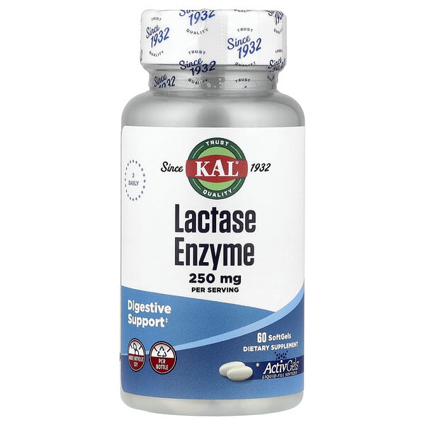 Lactase Enzyme, 60 Softgels (125 mg per Softgel)