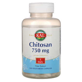 KAL, Chitosan, 750 mg, 120 Vegetarian Capsules