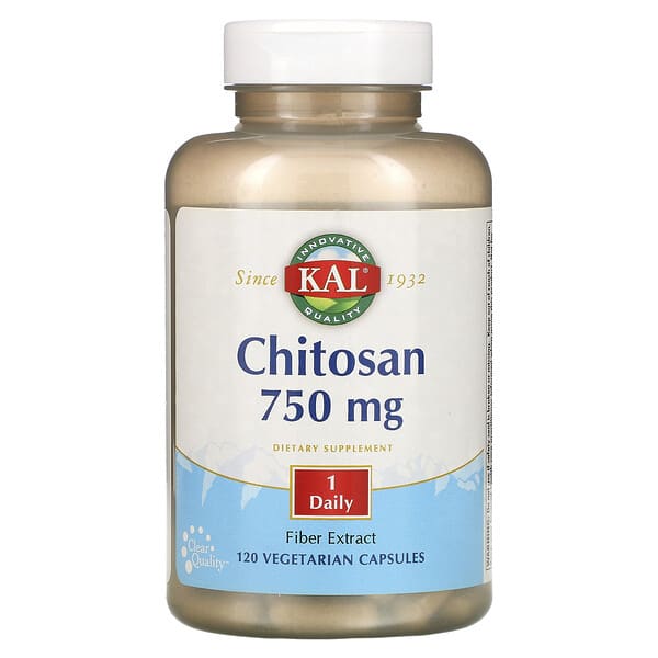 KAL, キトサン、750mg、ベジカプセル120粒