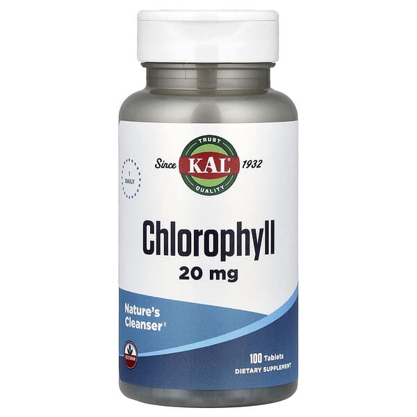 Chlorophyll, 20 mg, 100 Tablets